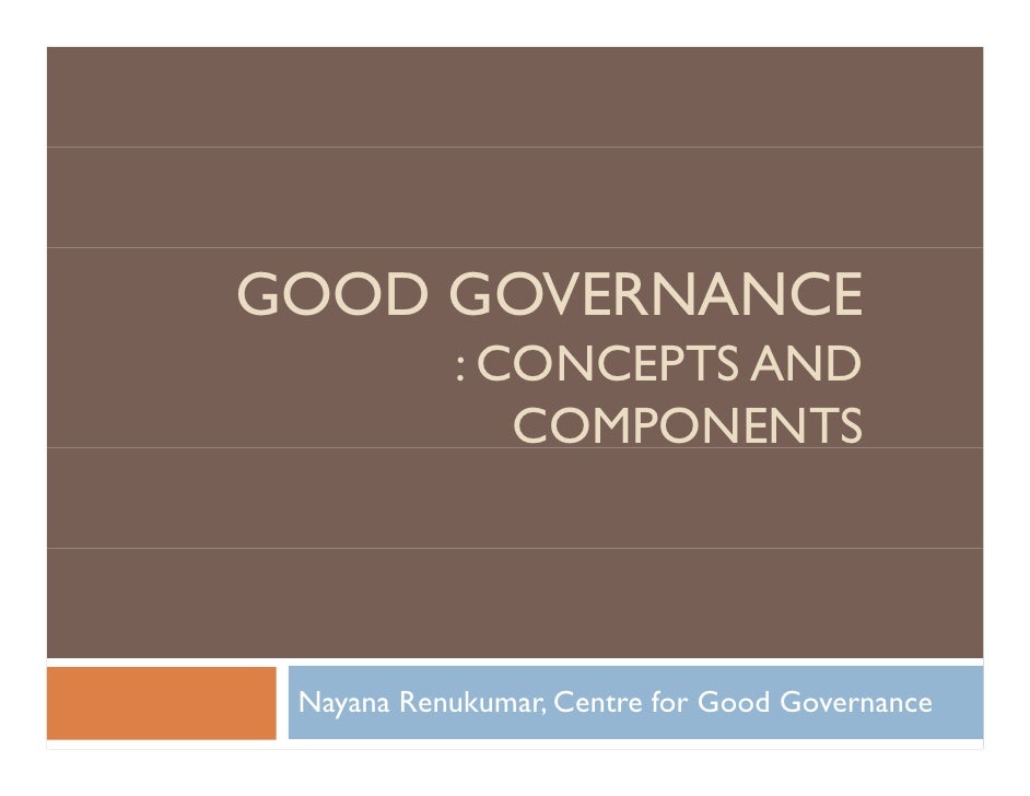 Definition of good governance pdf
