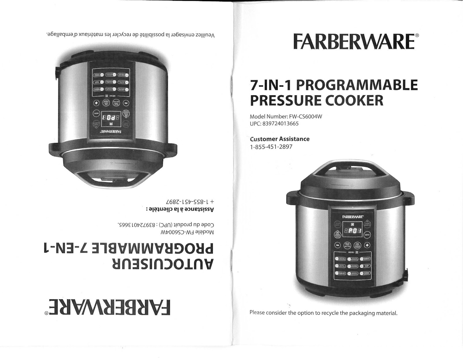 bfriffile presure cooker user manual