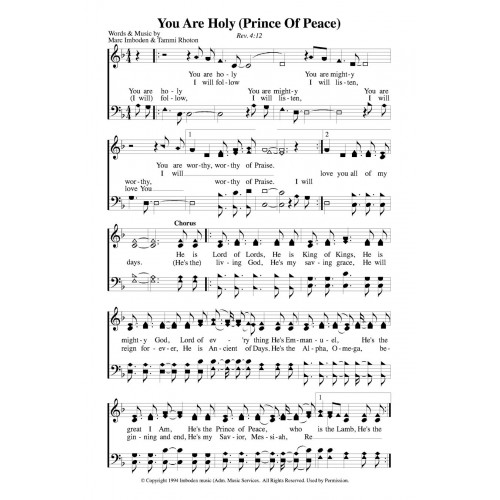 Prince of peace sheet music pdf