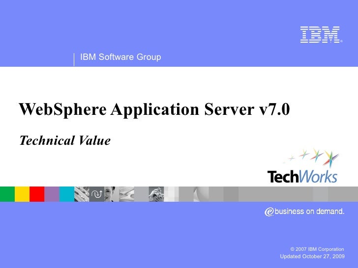 Why we use websphere application server