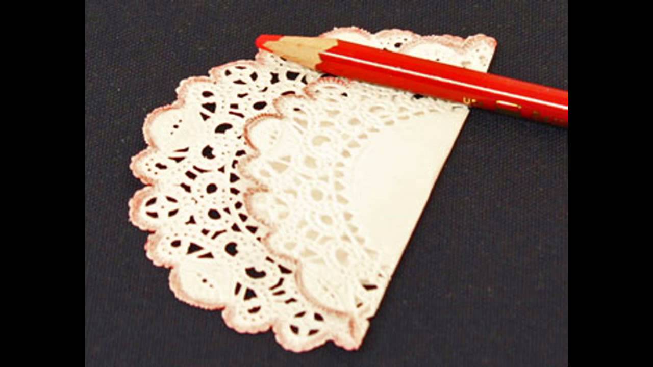 Show how to make craft paper doily dresses
