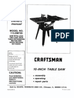 Craftsman 14 inch bandsaw manual