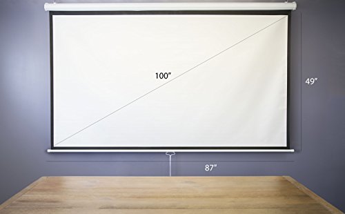 Manual pull down projector screen 16 9