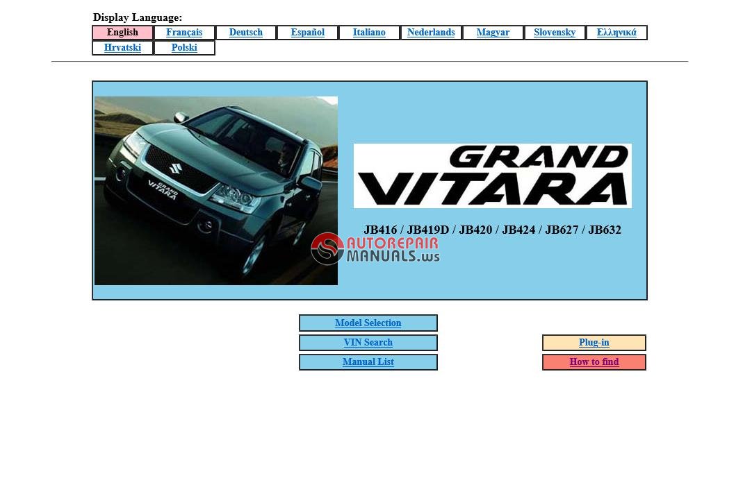 2007 suzuki grand vitara owners manual