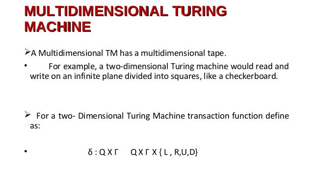 Example of turing machine in automata