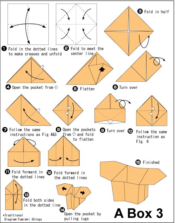 origami box instructions with pictures