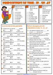 Prepositions of time place and direction exercises pdf