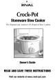 rival crock pot instruction manual