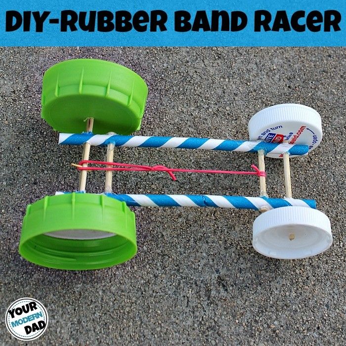 rubber band race car instructions